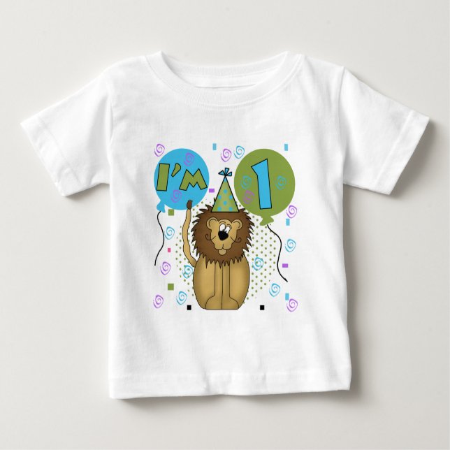 Lion I'm 1 First Birthday Tshirts and Gifts (Front)