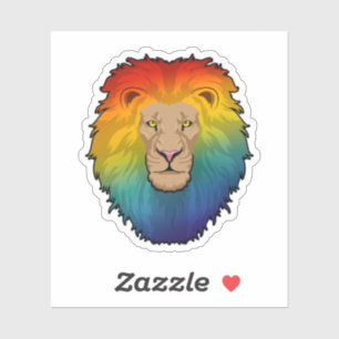 Lion in Rainbow Colours