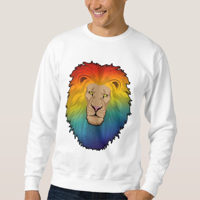 Lion in Rainbow Colours Sweatshirt (Front)