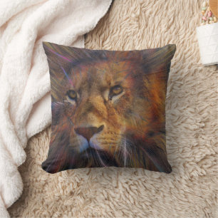 Lion in the Gallery Cushion