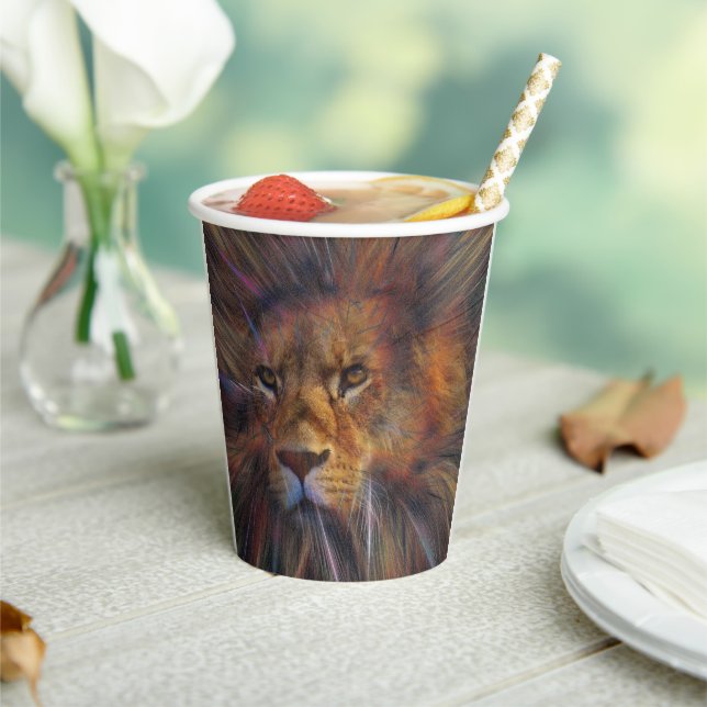 Lion in the Gallery Paper Cups (Insitu)