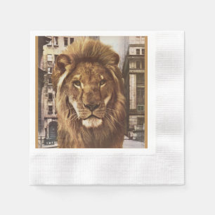lion in town napkin