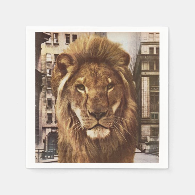 lion in town napkin (Front)