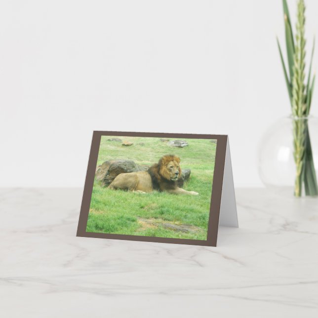 Lion Inspirational Note Card (Front)