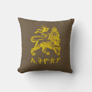 Lion Judah Haile Selassie I Jah Rastafari HIM Cushion