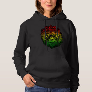 Lion Judah Rastafarian Ethiopian Lion Reggaeton P Hoodie