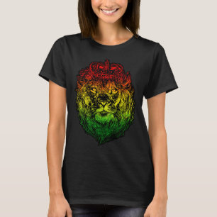 Lion Judah Rastafarian Ethiopian Lion  Reggaeton P T-Shirt