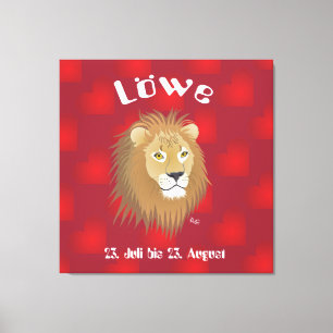 lion July 23 to August 22 canvas Print