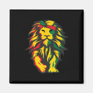 Lion Juneteenth Cool Black History African America Magnet