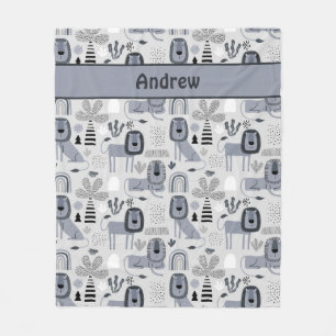 Lion Jungle King Fleece Blanket