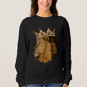 Lion King Crown Big Cat Africa Safari Family Sweatshirt
