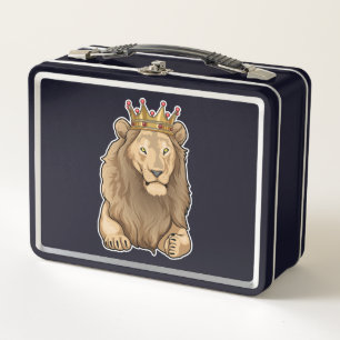Lion King Crown Metal Lunch Box