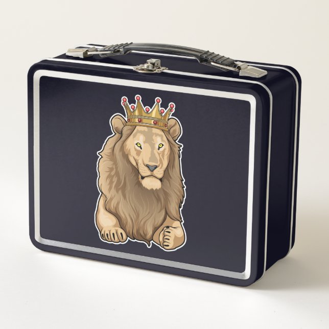 Lion King Crown Metal Lunch Box (Front)
