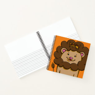 Lion King Digital Drawing, Happy Colourful Notebook