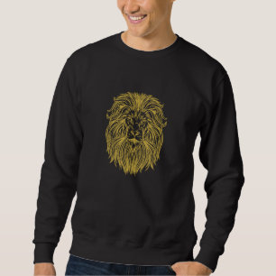 Lion King of Predators Lions Tanzania Lion's Head Sweatshirt