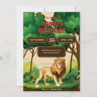 Lion king of the jungle birthday