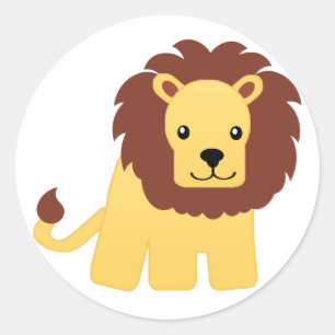 Lion - King of the Jungle Classic Round Sticker