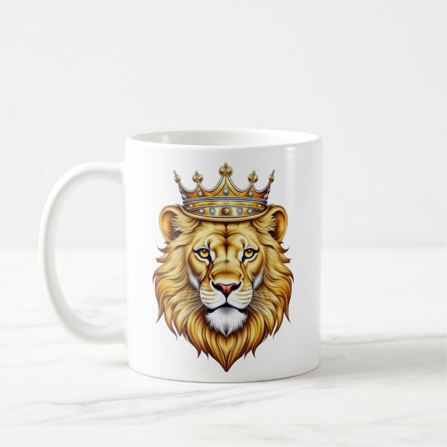 Lion King Yellow Head Luxury Coffee Mug (Left)