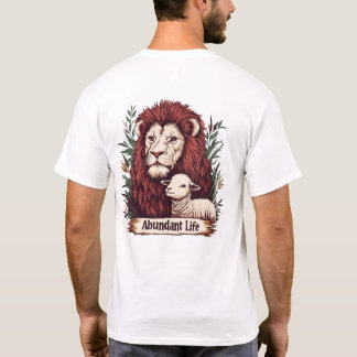 Lion & Lamb – Abundant Life Tee (Back)