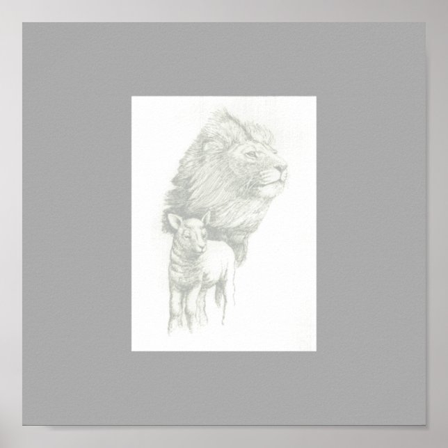 Lion & Lamb Print (Front)