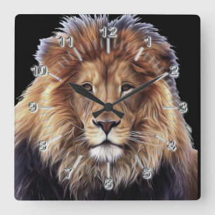 Lion Large Clock