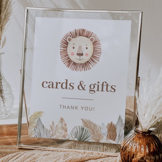 Lion Leaf Neutral Cards and Gifts Sign (Creator Uploaded)