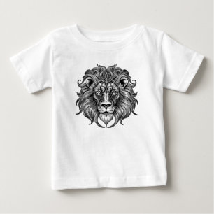 Lion Line Art Baby T-Shirt