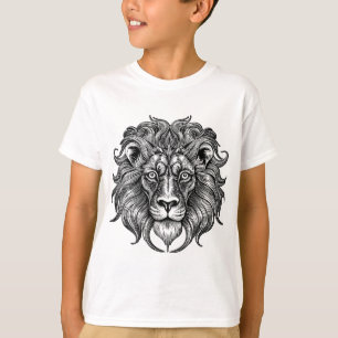 Lion Line Art T-Shirt