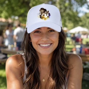 Lion Lioness Floral Green Trucker Hat