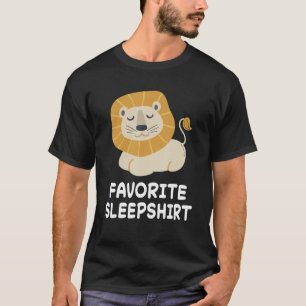 Lion Lions Nap Sleeping Sleep Pajama Pajamas Night T-Shirt