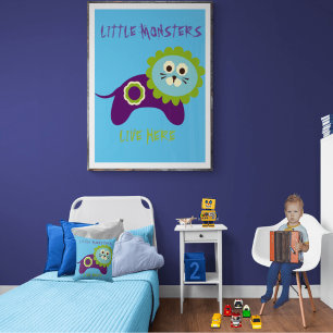 Lion Little Monsters Live Here Poster