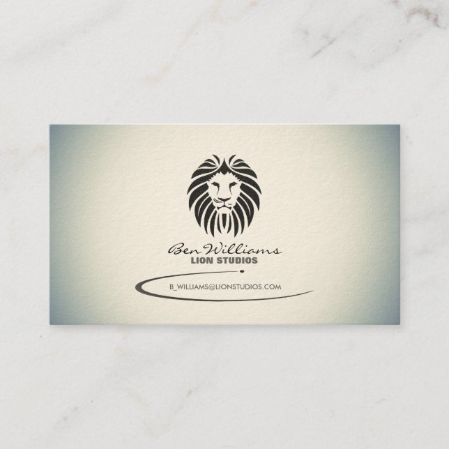 Lion Logo Business Card (Gradient Version) (Front)