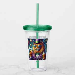 Lion/Louisiana Mardi Gras Acrylic Tumbler