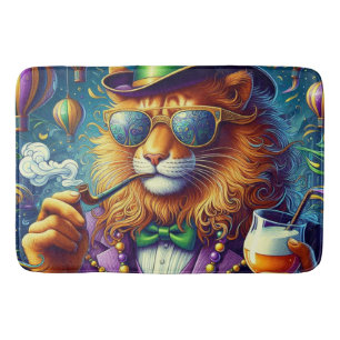 Lion/Louisiana Mardi Gras  Bath Mat