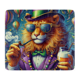 Lion/Louisiana Mardi Gras  Cutting Board