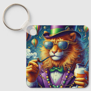 Lion/Louisiana Mardi Gras  Key Ring