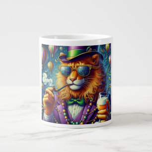 Lion/Louisiana Mardi Gras Large Coffee Mug