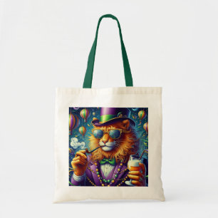 Lion/Louisiana Mardi Gras  Tote Bag