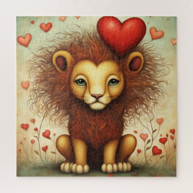Lion Love 1 Jigsaw Puzzle (Vertical)