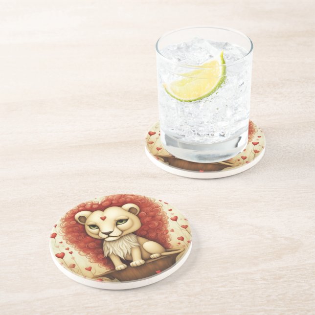 Lion Love 3 Coaster (Side)