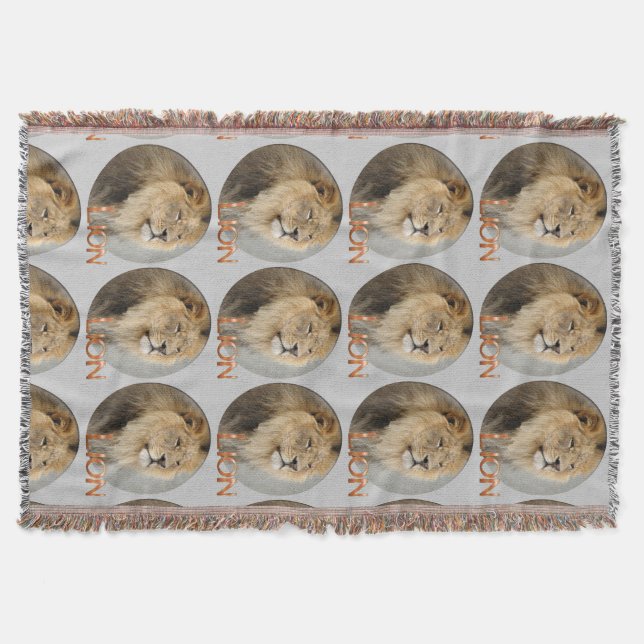 Lion Lover Art Throw Blanket (Front)
