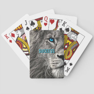 Lion Lover Success Is My Only Option Playing Cards