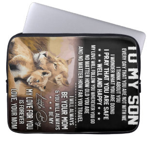 Lion Lover To My Son Lion Laptop Sleeve