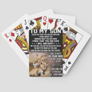Lion Lover To My Son Lion Playing Cards