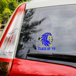 Lion Mascot Blue and Yellow Graduate Gift