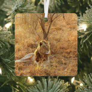 Lion Metal Tree Decoration