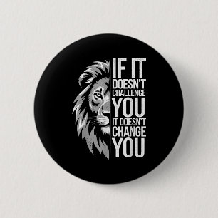 Lion Mindset Motivational Quote For Gym Workout An 6 Cm Round Badge