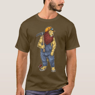 Lion Miner Pickaxe Mining T-Shirt