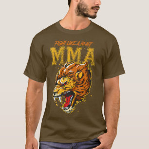 Lion Mixed Martial Arts MmaMotivation Beast Fight  T-Shirt