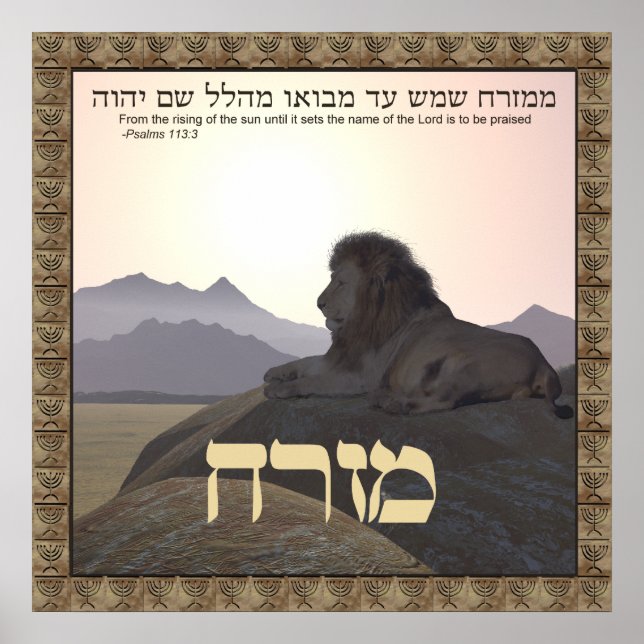 Lion Mizrach Poster (Front)
